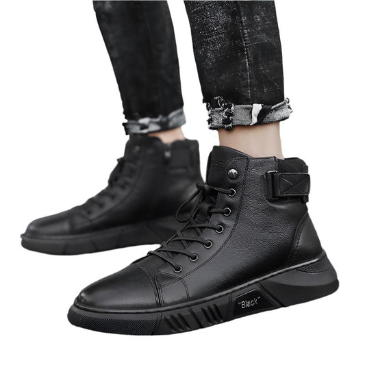Hector - Tough Black Leather Kicks for Blokes