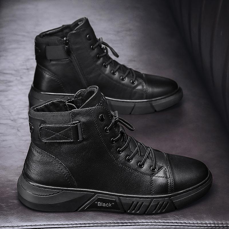 Hector - Tough Black Leather Kicks for Blokes